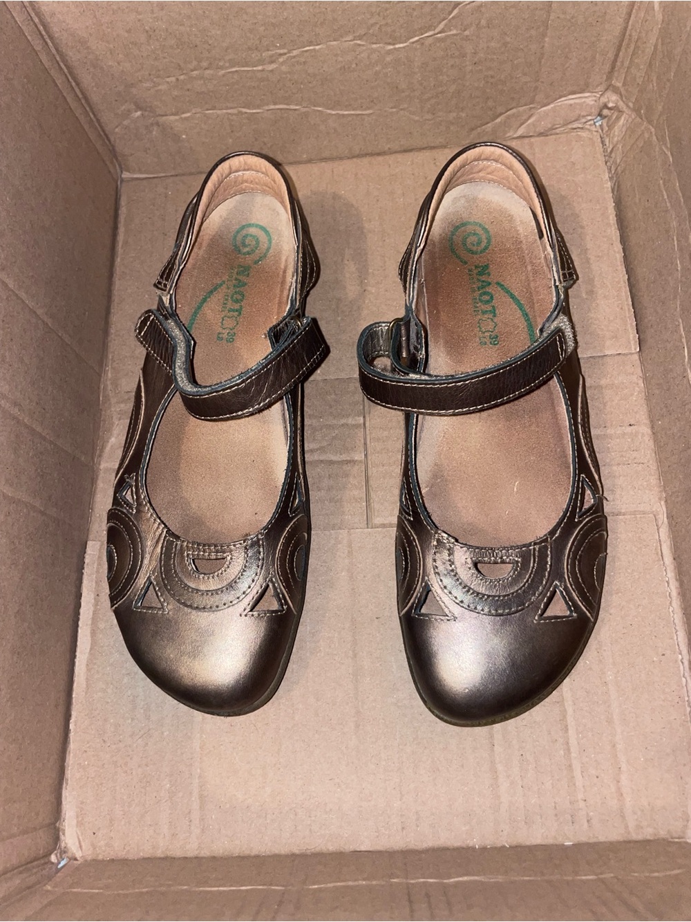 Naot Rongo Metallic Slingback Mary Jane Shoes - Size EU 39 (US 8/8.5)